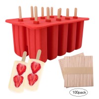 Food grade silicone frozen sucker popsicle mold ice cube tray ice-lolly mold ice cream maker with wooden sticks