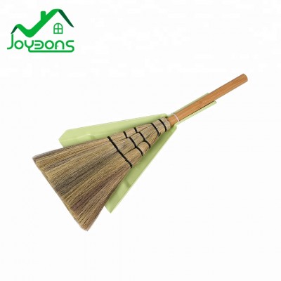 2018 New Eco-friendly Home Cleaning Mini Dustpan & Mang Grass Broom Set, Household Bamboo Brush Set